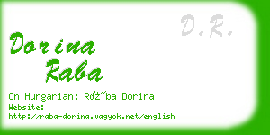 dorina raba business card